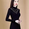 German Velvet High-End Long-Sleeve Warm Base Layer: Autumn/Winter Semi-High Collar Top