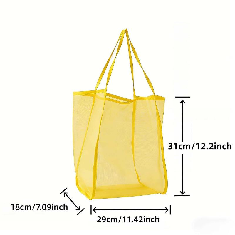 Mesh Beach Bag Lightweight Breathable Quick Dry Travel Tote For Beach Trips Outdoor Activities Storage Towels Toys