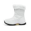 Women's Winter Leather Boots Women Winter Shoes Keep Warm Non-slip Black Snow Boots Ladies Lace-up  White Boots