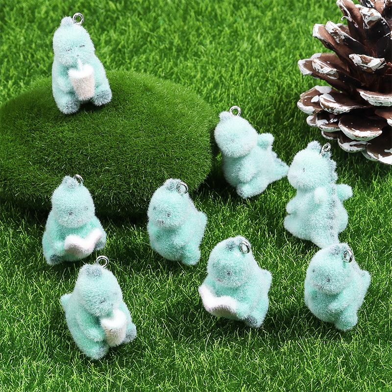 Cartoon 3D Mini Dinosaurier Anhänger Niedliche Tier Dinosaurier Charms Schlüsselanhänger Halskette Ohrring Diy Handwerk Schmuckherstellung Material