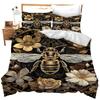 Bee Duvet Cover Bee Theme Comforter Set Covers For Kids Adults Women Bedroom Decor Soft Queen King Bedding Set With Pillowcases