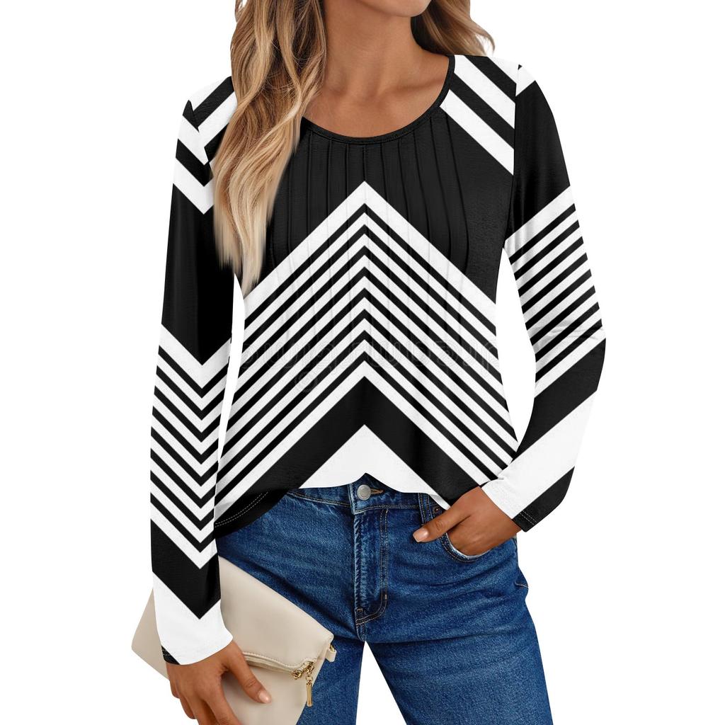 Cămăși cu mânecă lungă pentru femei, tricouri grafice, topuri de bază casual, pulovere