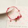 Luminous glazed flower red rope bracelet weaving simple and versatile men's jewelry gift bracelet origin