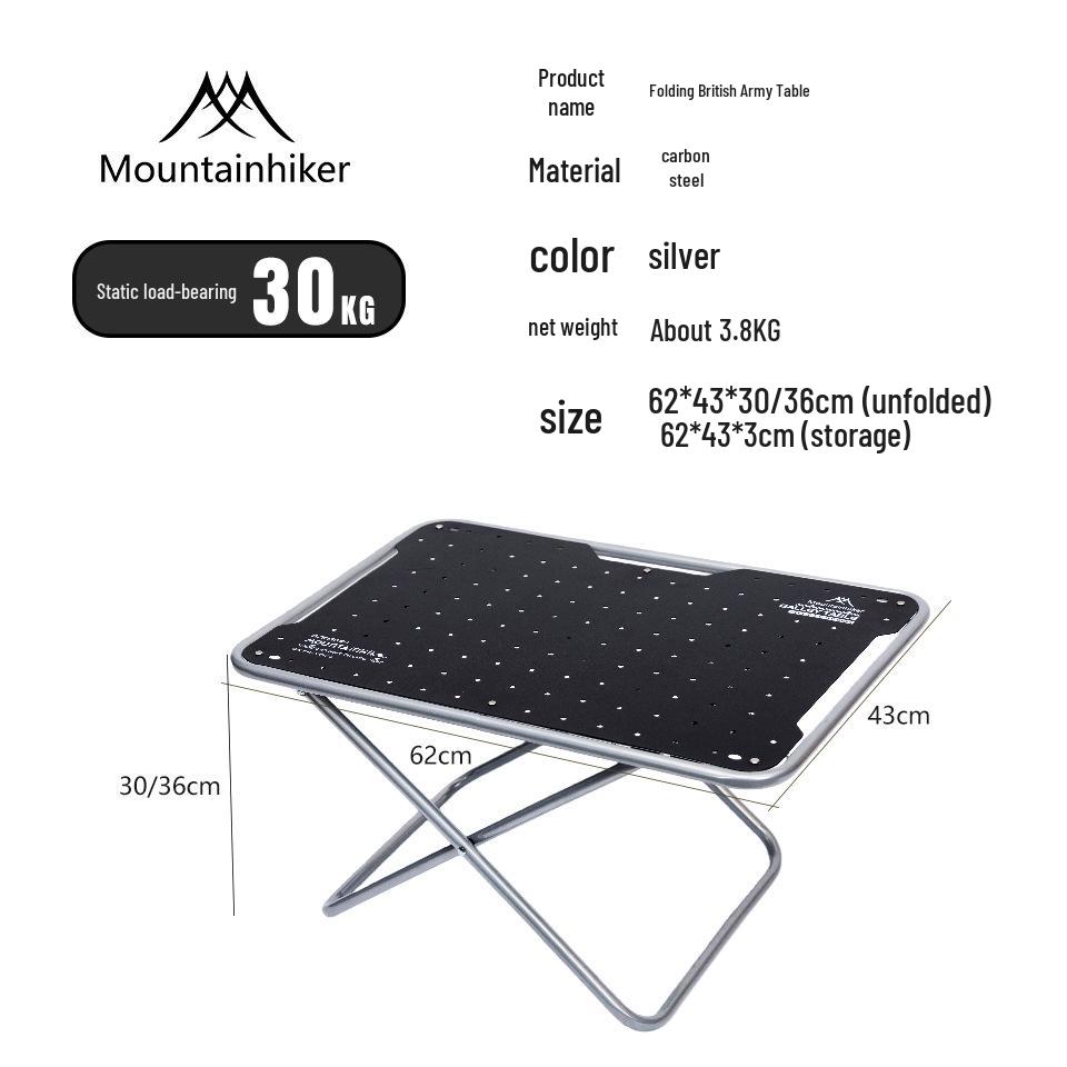 British Army Style Tactical Folding Camping Table - Aluminum Alloy