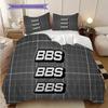 Bold Bbs Grid Bedding (1 * Duvet Cover + 2 * Pillowcase, Without Core) 2D Flat Christmas Birthday Gift Bedding Set Soft and Comfortable