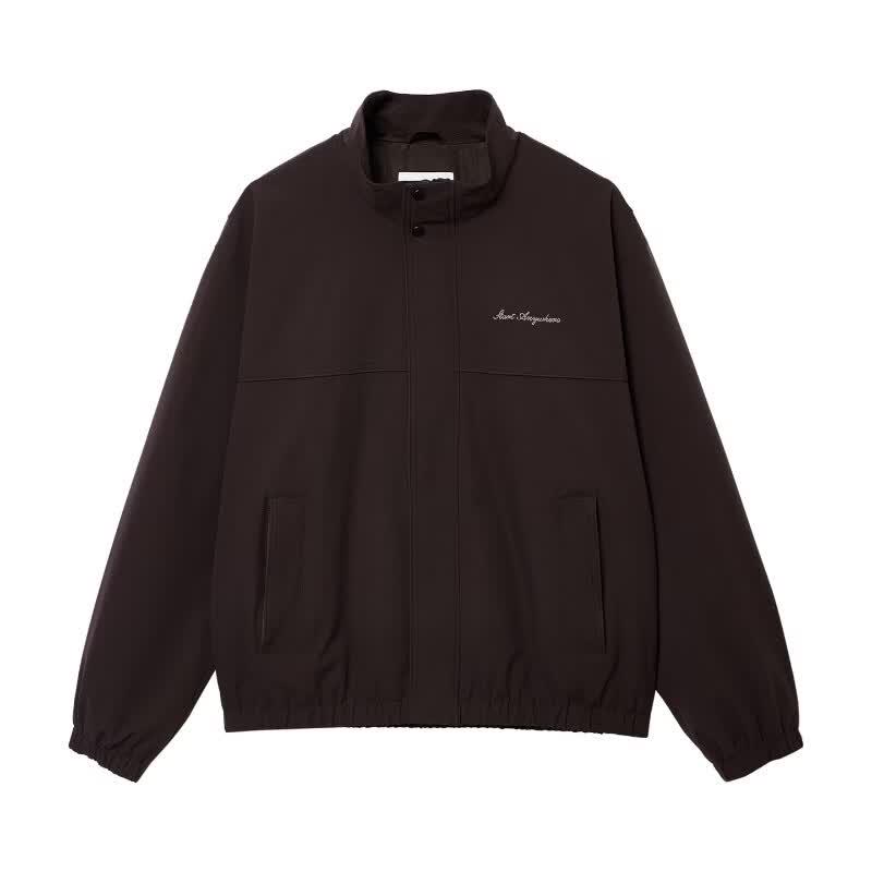 Jack & Jones Men's Water-Repellent Embroidered Stand-Collar Jacket