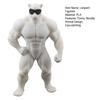 3D Printed Cool Leopard Figurine Funny Muscular Animal Statue with Sunglasses for Home Office Room Desk Shelf Decor