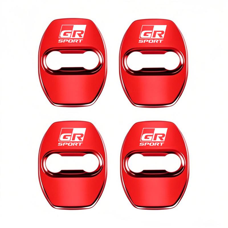 4Pcs Stainless Steel Car Door Lock Cover Case Sticker Accessories For Toyota Corolla Yaris Aygo Prius RAV4 Crown CHR Camry Auris AA9