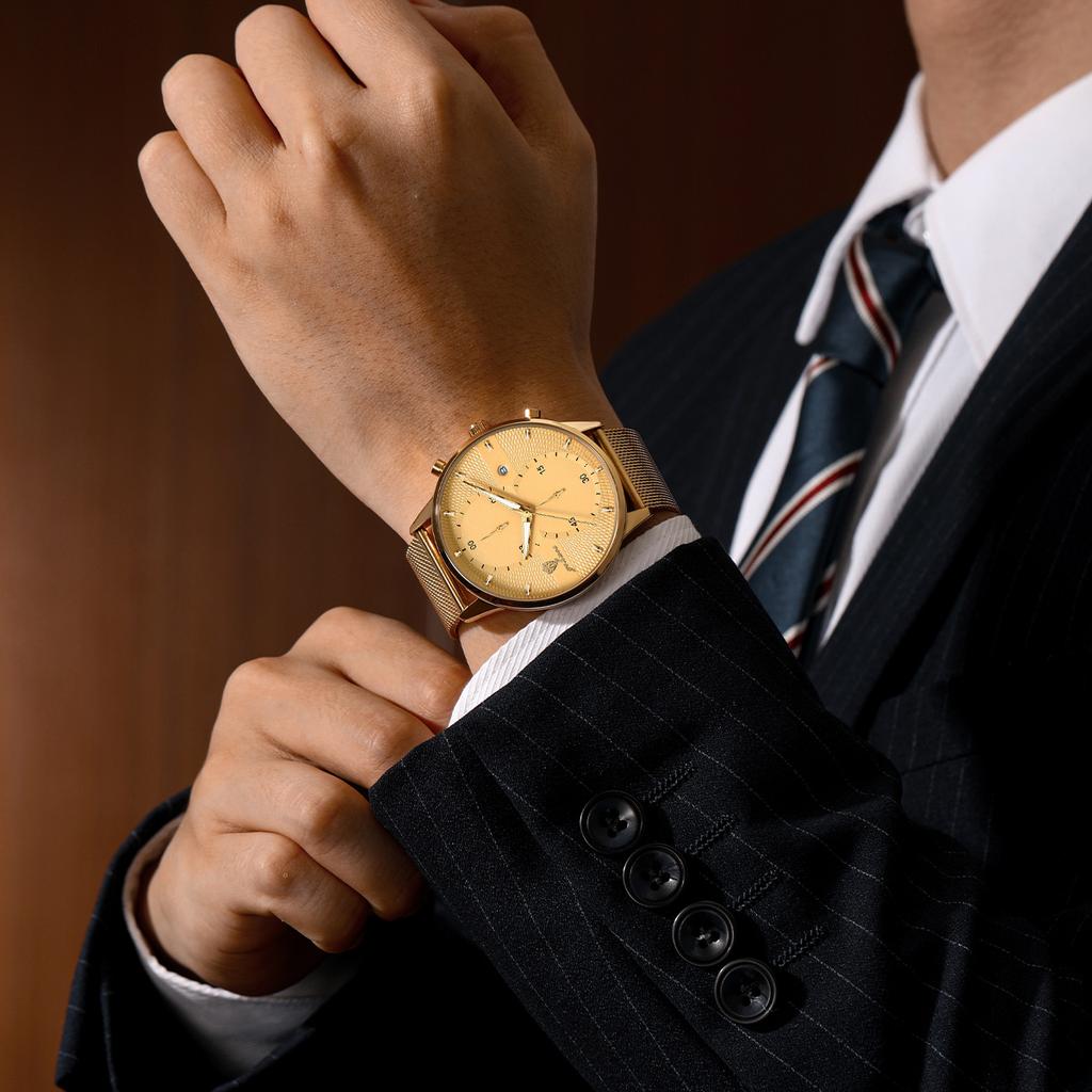 Gohuos 8823 Custom Luxury Fashion Mens Wristwatch Waterproof Original Quartz Wrist Watch for Men Reloj Para Hombre Montre Homme