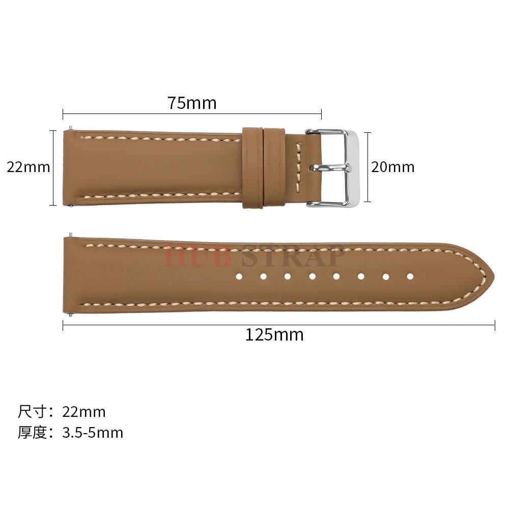 18mm 20mm 22mm Cowhide Watch Band for Omega for Seiko Strap Sport Vintage Watchband for Men Women Sport Bracelet for Smartwatch