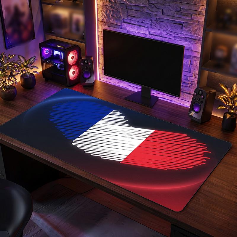 France Football Logo Fare Altlığı, Geniş Kaymaz Kauçuk Masa Matı, Oyun Ofis Dizüstü Bilgisayar Fanı Hediyesi