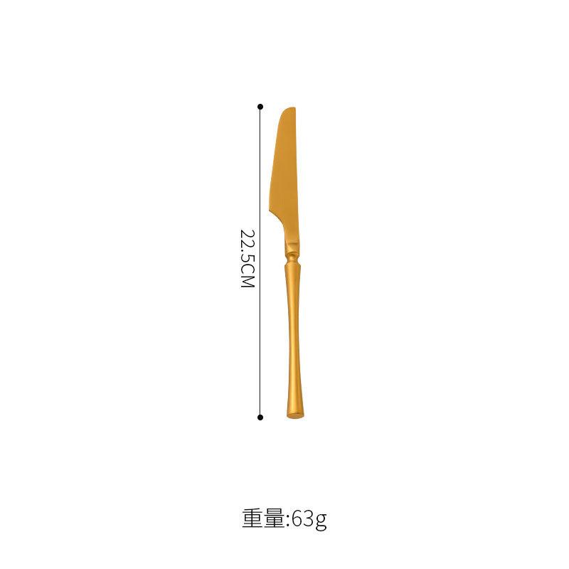 304 stainless steel knife, fork, spoon, western tableware, dessert spoon, fork, steak knife and fork set, small waist French knife and fork.