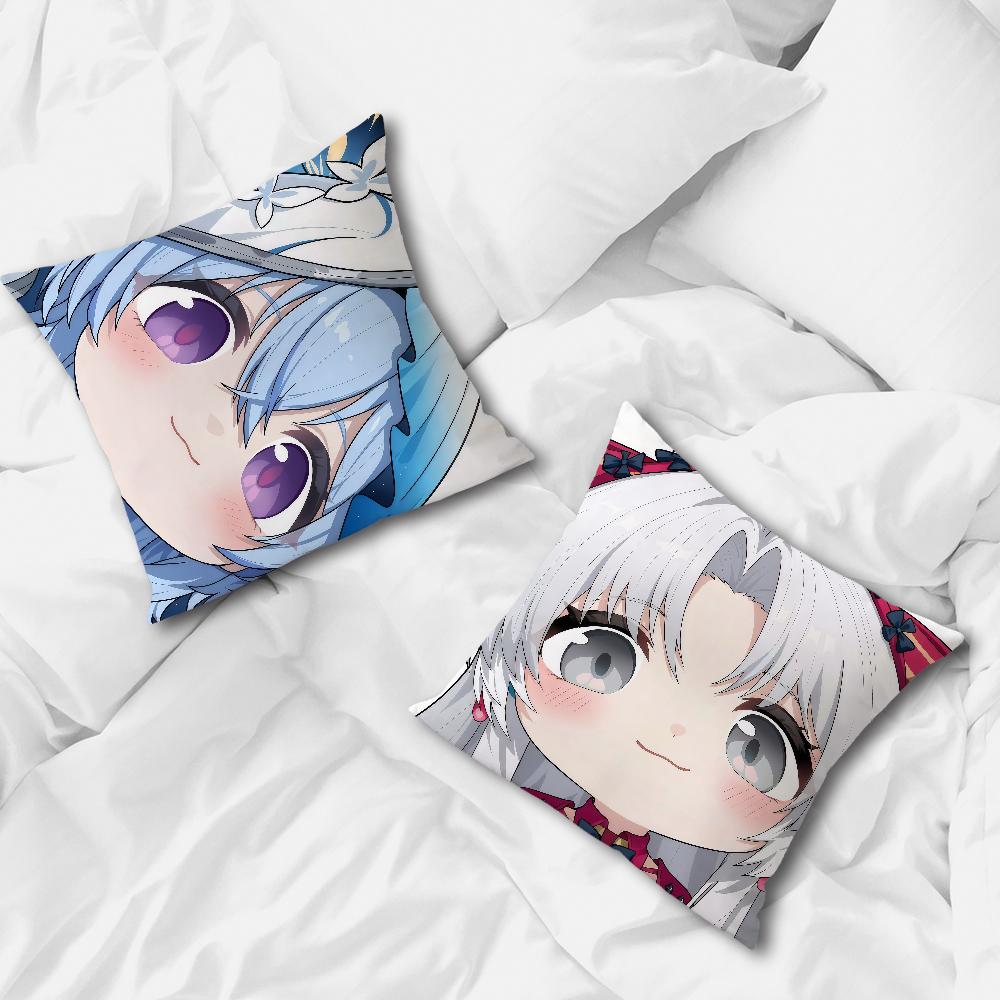 Spiel Wuthering Waves Chibi-Gesicht Mavuika Kissenbezug weicher Kissenbezug für Sofa Wohnzimmer Homeoffice Dekor Schutzhüllen