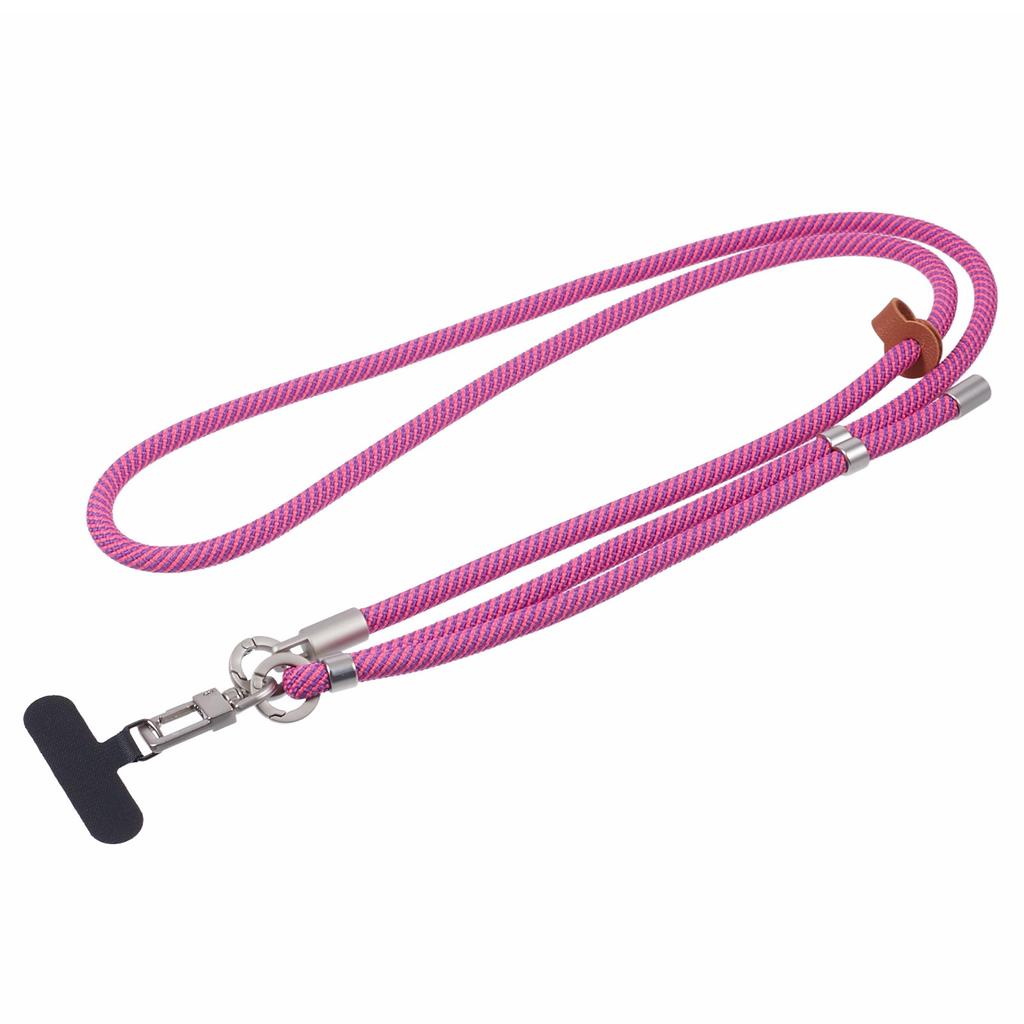 Handy-Umhängeband mit verstellbarer silberner Schnalle, Nylon-Handyband mit Befestigungslasche, Gesamtlänge: 140 cm