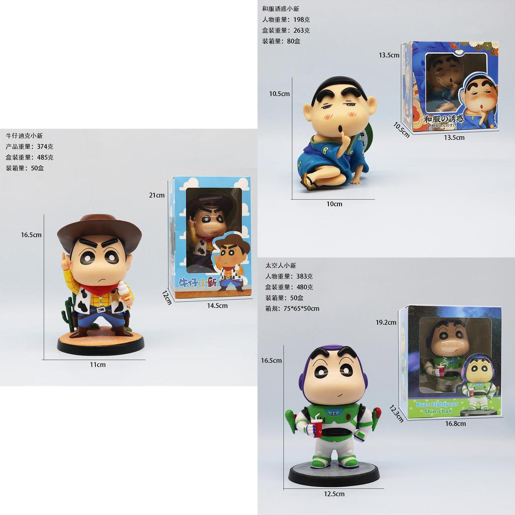 Cowboy Dicky Neuer Crayon Shin-chan GK-Modell Handgefertigte Dekoration PVC-Material 15cm