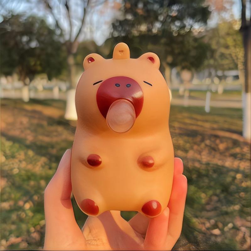 Cute Capybara Spit Bubbles Squeeze Toy Soft Funny Capibara Fidgets Toys Anxiety-relieving and Relaxing Toys for Friends Gifts