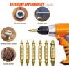 Damaged Screw Extractor Drill Bit Set Stripped Broken Screw Bolt Remover Extractor Easily Take Out Demolition Tools 4/5/6 PCS