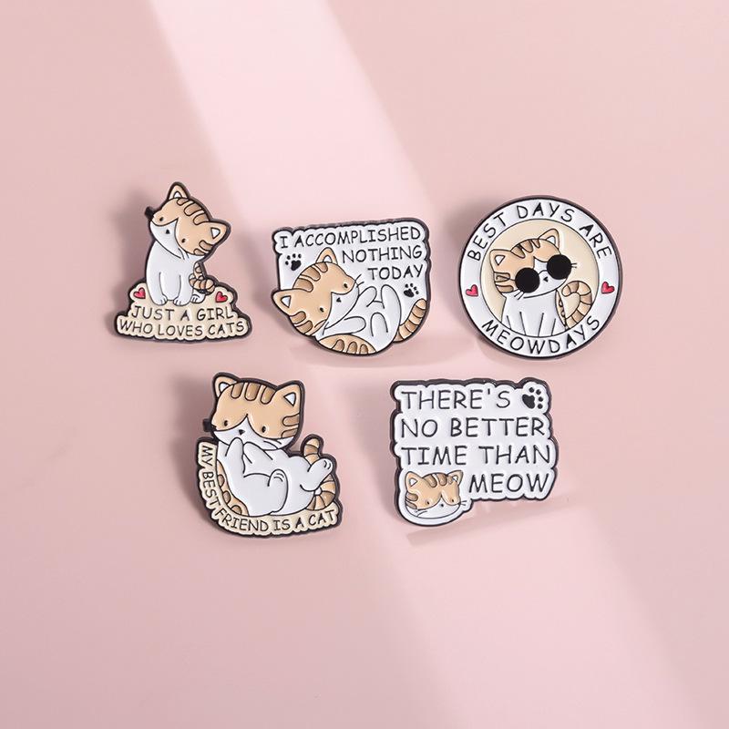 And Fun Colorful Cat Inspired Metal Brooches Perfect For Adding Personality To Any Outfit