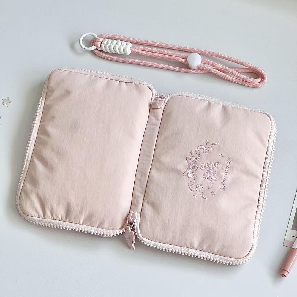 Ballet rabbit card bag, ID storage bag, neck hanging style, travel small passport holder, portable miscellaneous storage bag