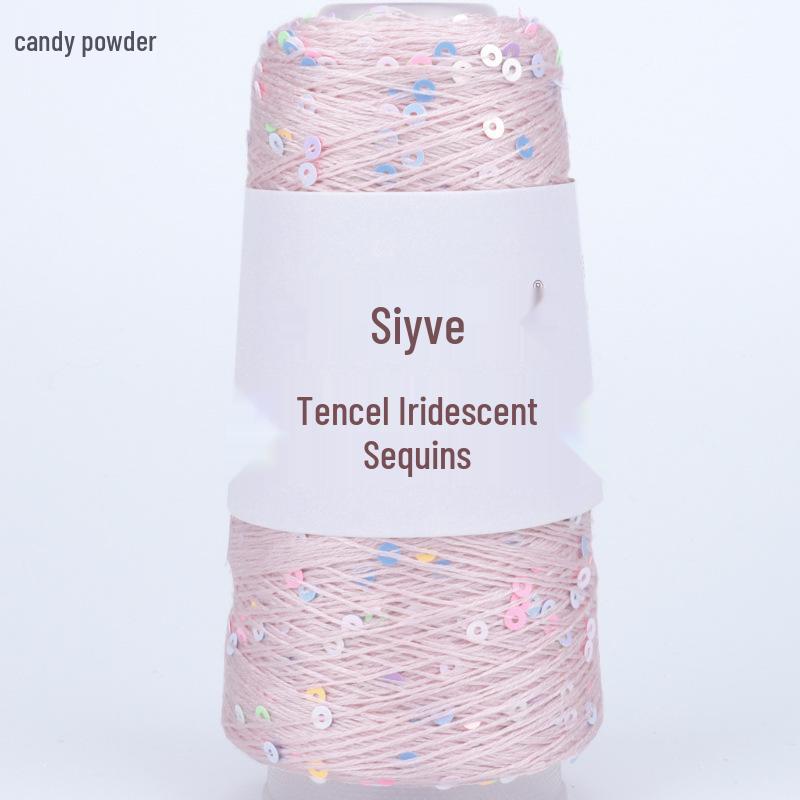 

Si Yue Пряжа Tencel с радужными пайетками - Модная пряжа ручной вязки
