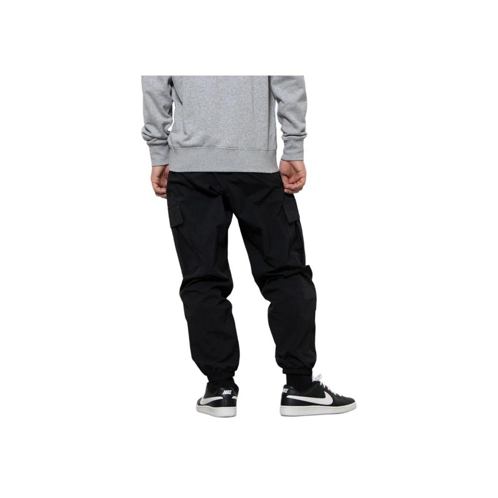 Nike Embroidered Loose Fit Cuffed Casual Pants Men Bottoms Black HJ1991-010