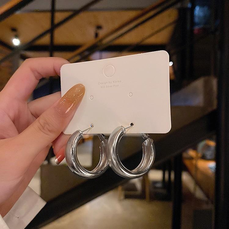 Exaggerated Big Circle Hoop Earrings for Women Statement Jewelry Smooth Circle Earrings Femme Boucles D'oreilles