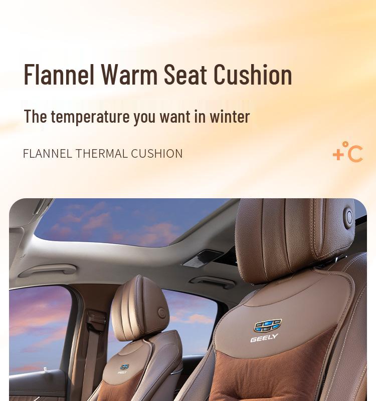 Geely Car Seat Cushions: Winter Flannel for Boyue, Xingrui, Emgrand, Xingyue, Vision X6, Galaxy L7