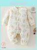 Baby Winter Cotton Romper With Thickened Insulated Fabric For Newborn Boys Girls