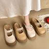Mary Jane Bag Head Half Slippers Women's Wear 2025 New Summer Platform Pearl Half Tray French with Skirt Sandals