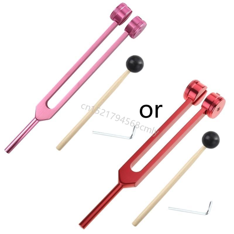 128Hz Medcine Tuning Fork Instrument with Fixed Weights Aluminum Tuning Fork for Healing Sound Therapies 6XDE