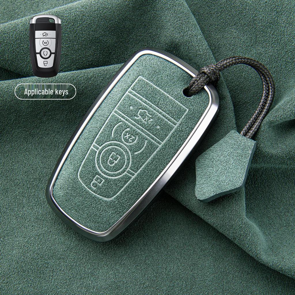 Premium Sheepskin Key Cover for Ford Explorer ST, Edge L, Mondeo EVOS