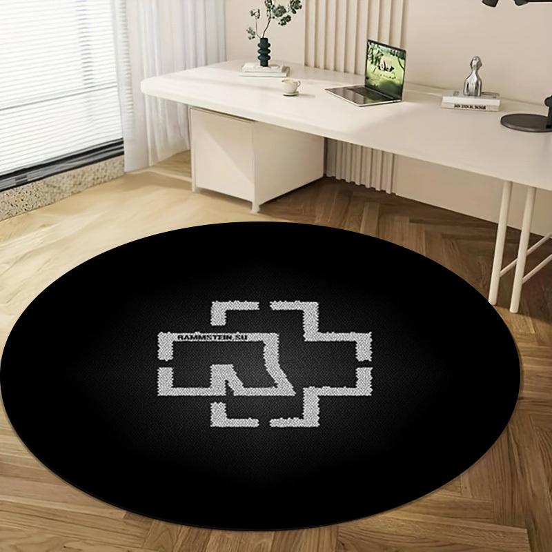 1pc Home Circular Rug Office Round Carpet Outdoor Gift Decorative Mat Non-Slip Floor Covering Modern Design RC2795