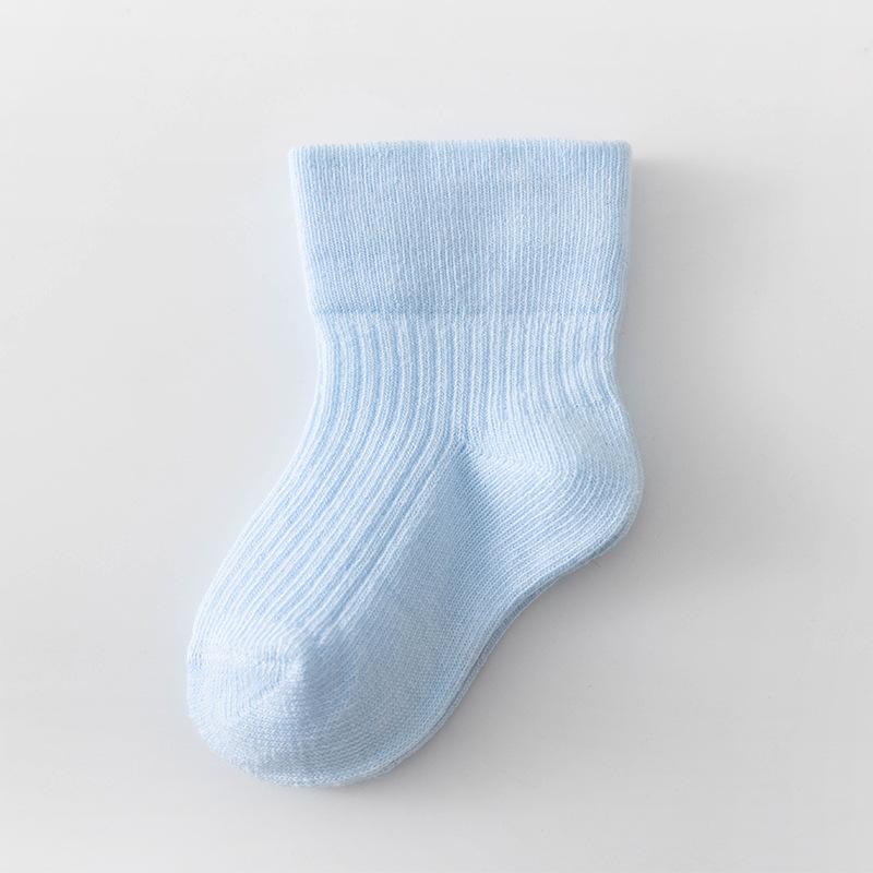 Autumn New Children's Socks Breathable Warm Loose Mouth Baby Girls Socks Solid Boneless Versatile Infant Girls Middle Tube Socks