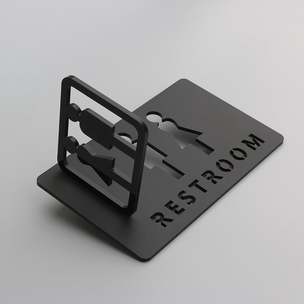 Bathroom Sign 3D Men's & Women's Reminder Indicator Pictogram Placard Toilet Symbol for