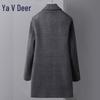 Yalu EY Men's Plaid Wool Blend Double-Faced Coat