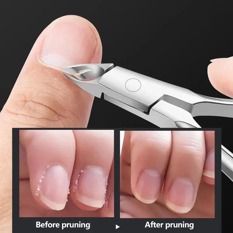 Stainless Steel Cuticle Clippers Trimmer Dead Skin Remover Pedicure Tool Cuticle Nippers Nail Manicure Scissors for Personal