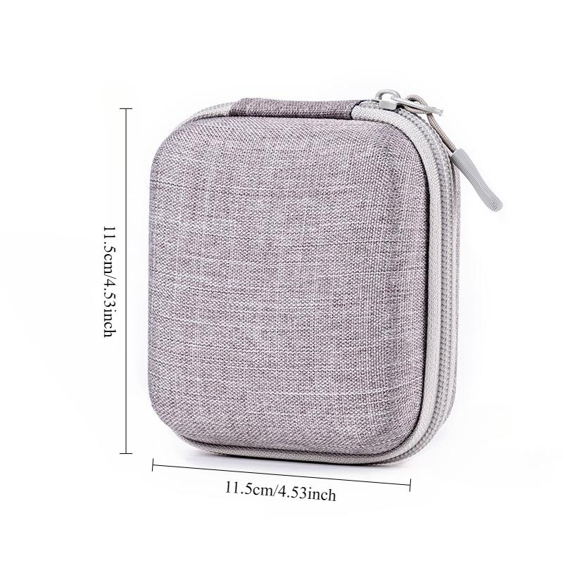 Square Solid State Drive Box Data Cable Charger Storage EVA Bluetooth Earphone Bag United States серый