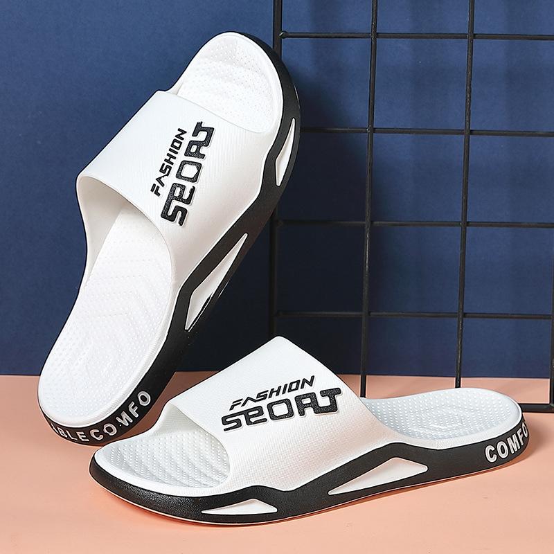 Men's Sports Slippers Fashion Trend Outdoor Beach Shoes Breathable Non-slip Thick Slippers Couples Household Flip Flops