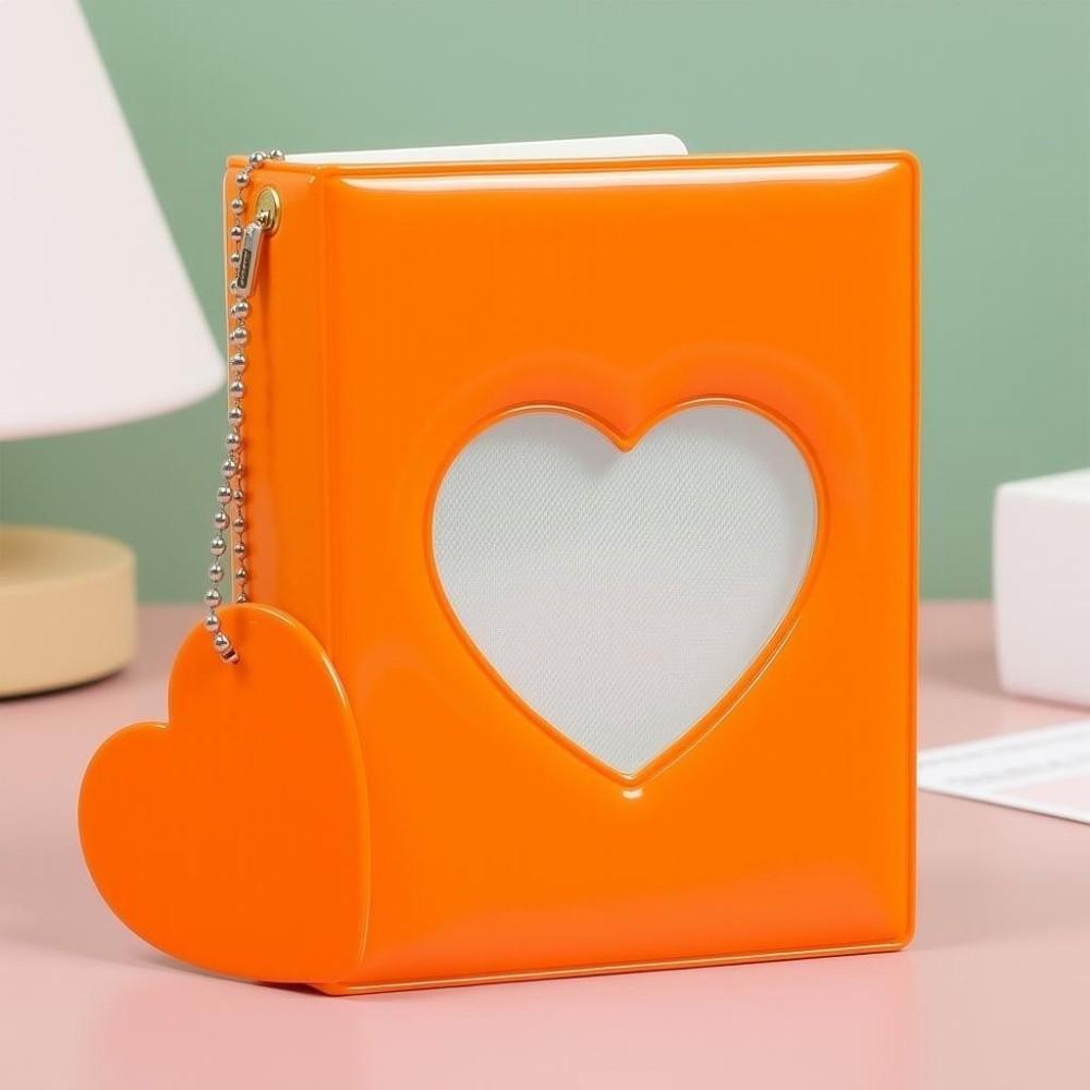 Portable Photo Album 3 Inch 40 Pockets Love Heart Card Book Photocard Album  Kpop Photocard