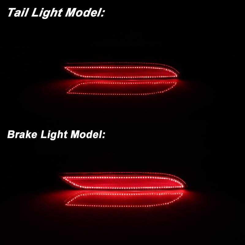 2pcs For 2017-2023 Chrysler & Pacifica Voyager Bumper Reflector Lights Function as Tail, Brake & Rear Fog Lamps  Re
