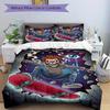 3pcs set Skateboarding Skeleton 1 Quilt Cover + 2 Pillowcases, All Seasons Bedroom Setting, Perfect for Home and Dorm Decor a196