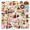 50 Coffee Themed Stickers Do Not Repeat Coffee Stickers Diy Creative Handbook Diary