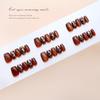 nail caramel fine flash leopard print cat eye less white nail art tablets 30 pieces