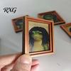 Hair Style Frog Magnet Abstract Refrigerator Magnet, Framed Hairstyle Fridge Animal Frame Home Kitchen Office Decoration Party Favors Magnetic