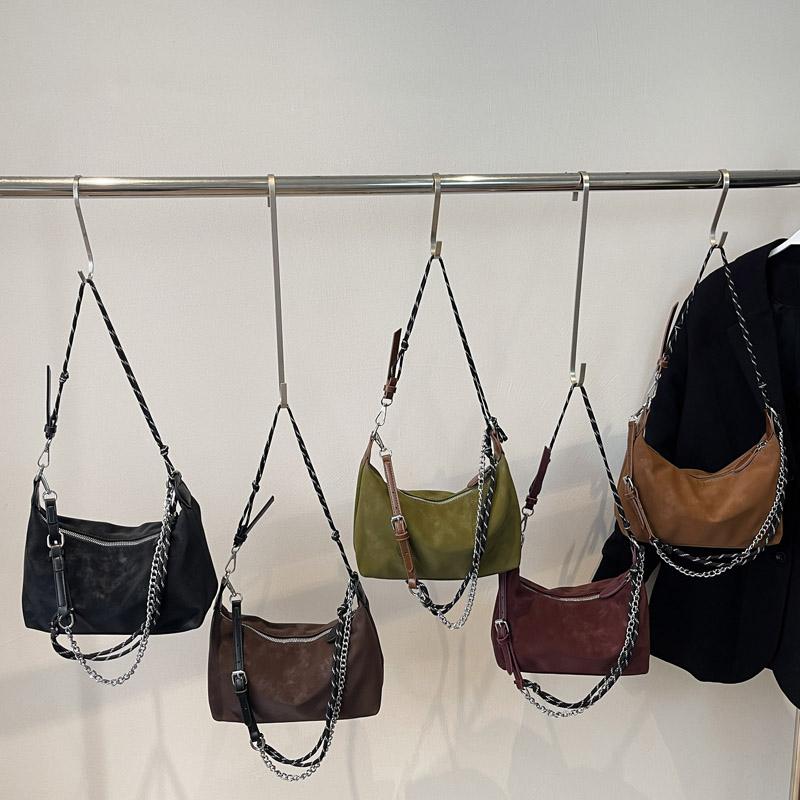 Fashiable Solid Faux Suede Retro Small Square Shoulder Bags for Women 2026 Simple Versatile Popularity Crossbody Bags