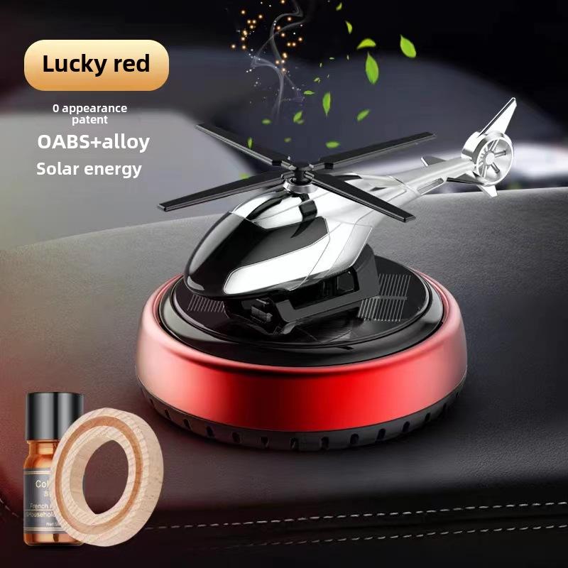 Solární pohon rotující helikoptéry auto Aromaterapie Ornament
