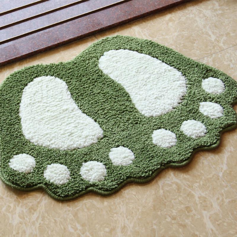 Nowe antypoślizgowe maty łazienkowe gruba mata do kąpieli odcisk stopy dywany dywaniki ochronne do podłogi wc antypoślizgowa podkładka do kąpieli 40*60 wycieraczka do butów