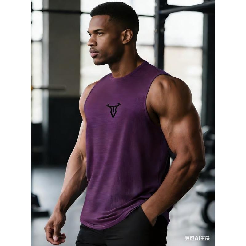 Débardeur Musculation Fitness Entraînement Été Frais Séchage Rapide Respirant Sans Manches T-shirts Homme Fitness Course Sport Débardeurs