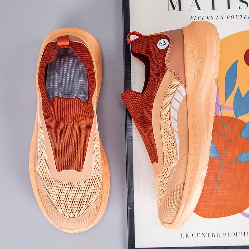 Men'S Slip-On Walking Sneakers Breathable Mesh Sports Shoes With Soft Soles Summer Casual Slip-Ons High Quality