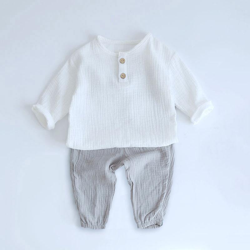 Spring Baby Boy Clothes Toddler Soft Cotton Long Sleeve T-shirt  + Pants 2Pcs Kids Outfits